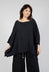 Oversized Linen Top in Black