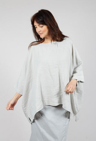 Oversized Linen Top in Grey