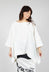 Oversized Linen Top in Offwhite