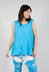 Sleeveless Linen Top in Malibu