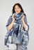 Lightweight Cotton Scarf in Navy Print