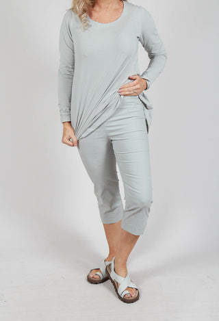 Pull On Pleat Front Trousers in Grey