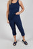 Pull On Pleat Front Trousers in Navy