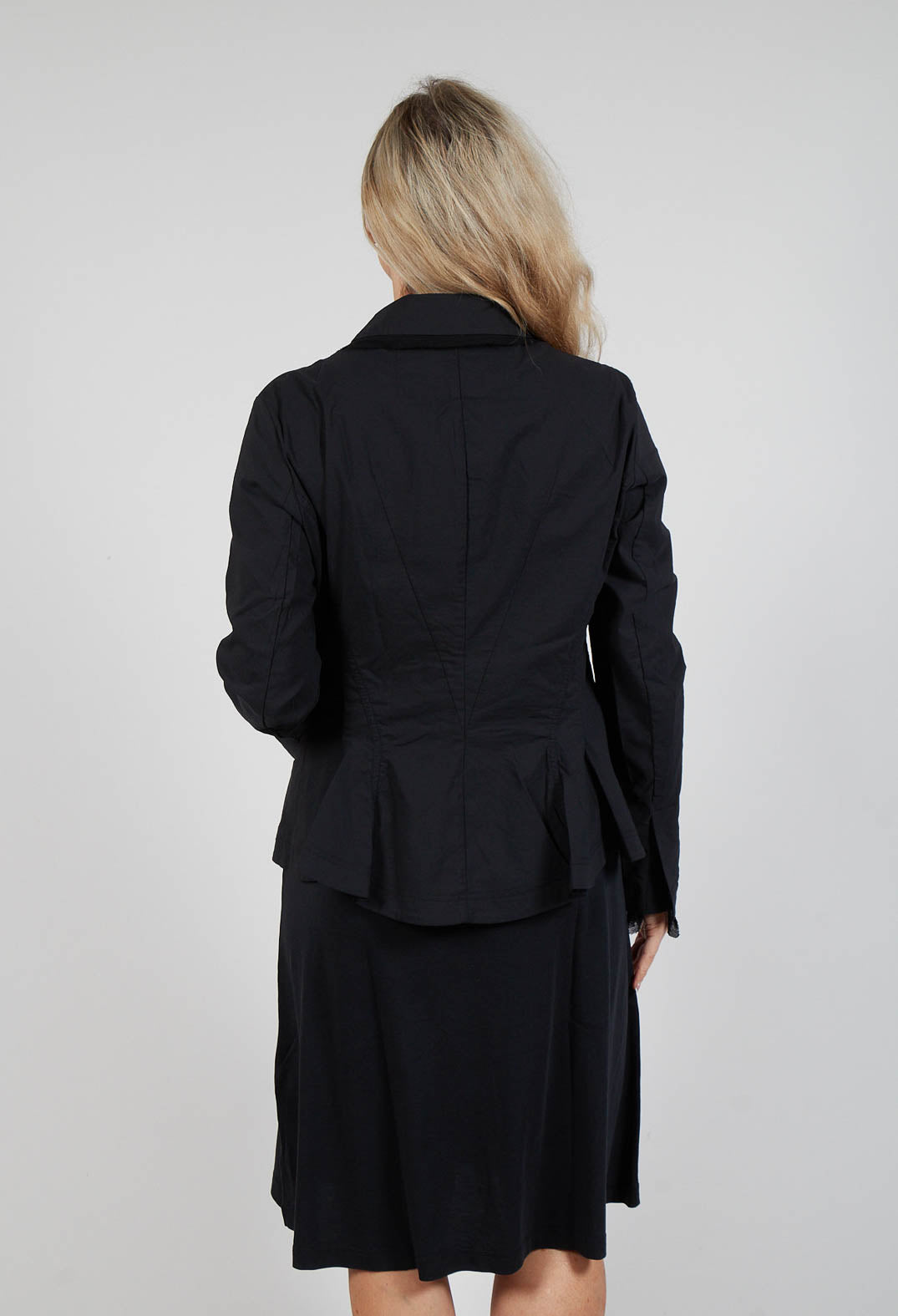 Button Through Jacket in Black (Pictured in Navy)