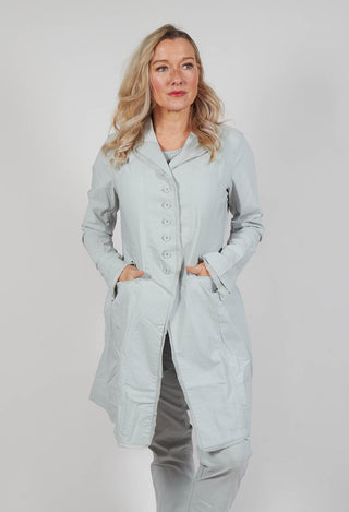 Button Through Coat in Grey