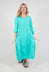 Dress with Mesh Detail Hems in Aqua