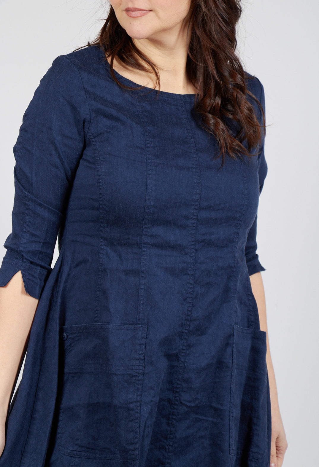 Seam Detail Dress in Navy