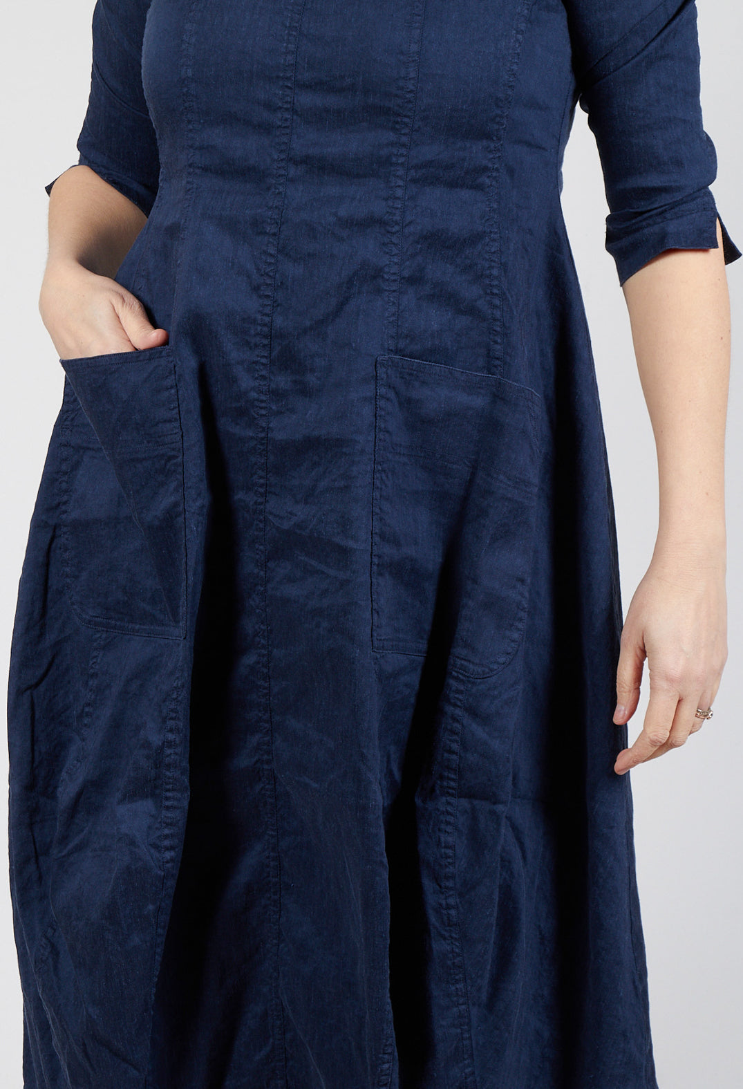 Seam Detail Dress in Navy