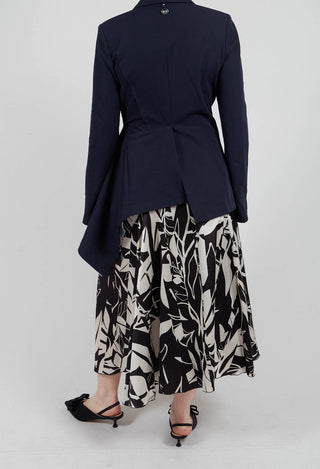 On Point Skirt in Navy Print