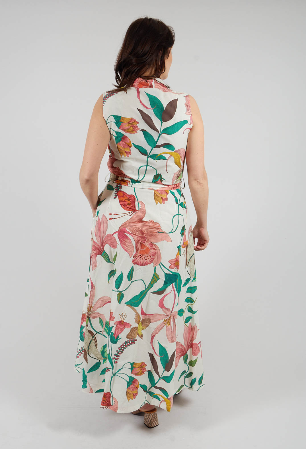 Basilico Dress in Fiori/Pappagallo