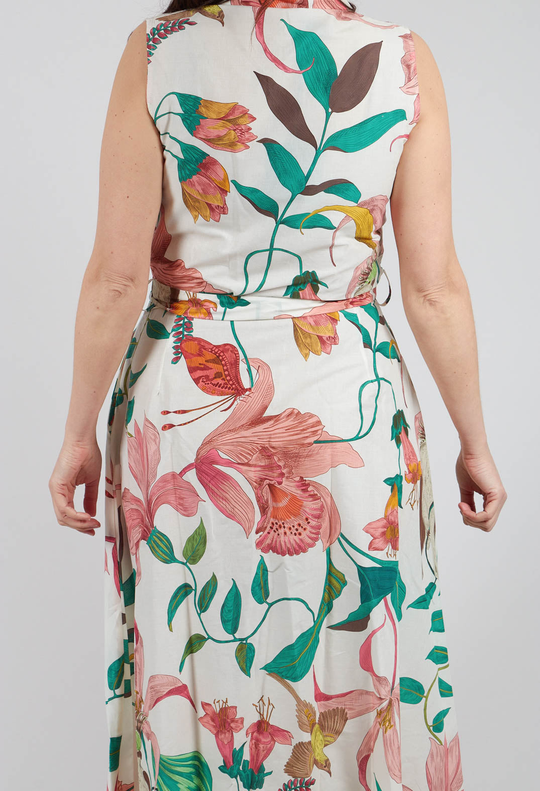 Basilico Dress in Fiori/Pappagallo