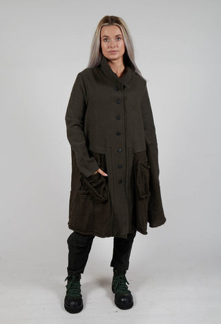 A-Line Jacket with Feature Pockets in Jungle