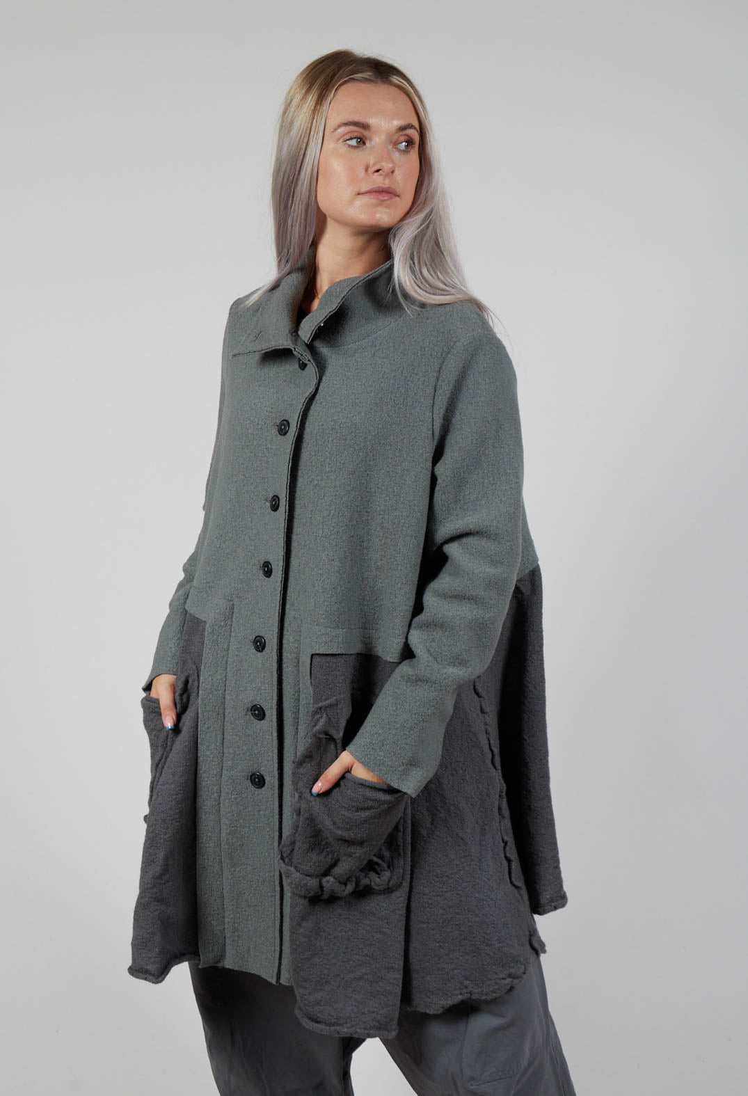 A-Line Jacket with Feature Pockets in Rock