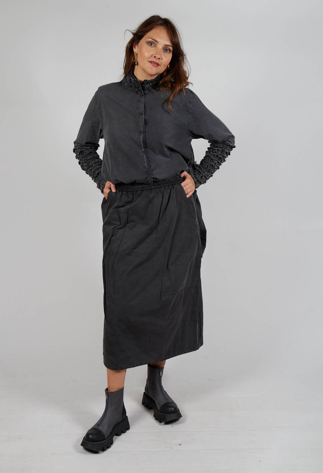 A-Line Skirt in Pewter