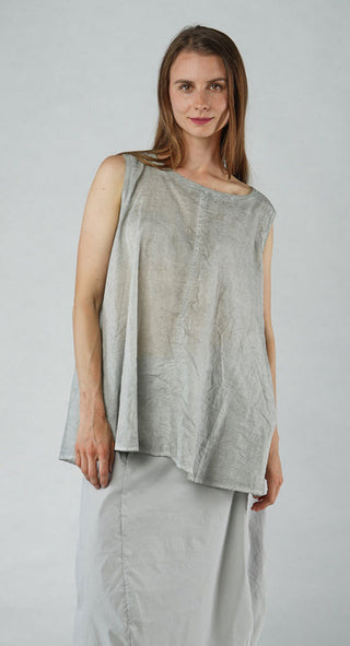 PRE-ORDER - A-Line Sleeveless Top in Black Cloud (Pictured in Grey Cloud)