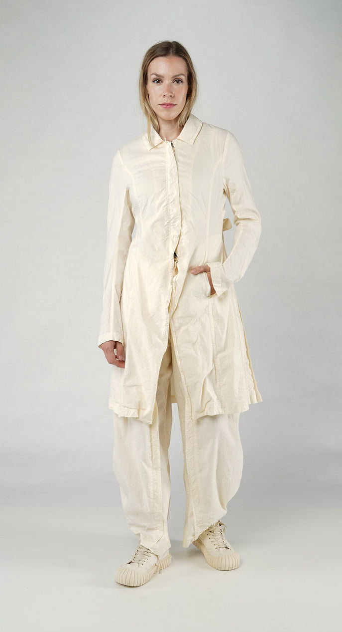 PRE-ORDER - A-Line Structured Coat in Greige