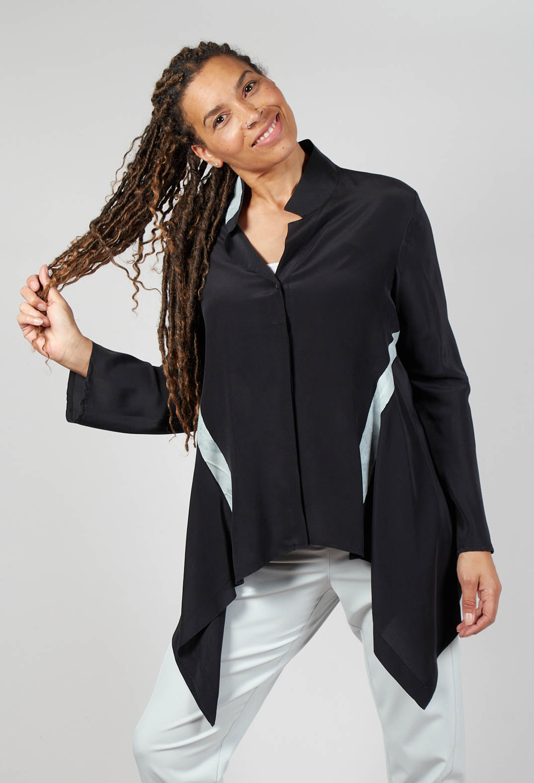 Adela Shirt in Black Speckle