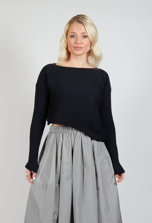 Agnes Jumper in Nero Blu