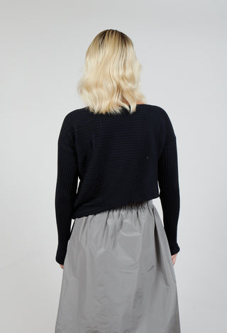 Agnes Jumper in Nero Blu