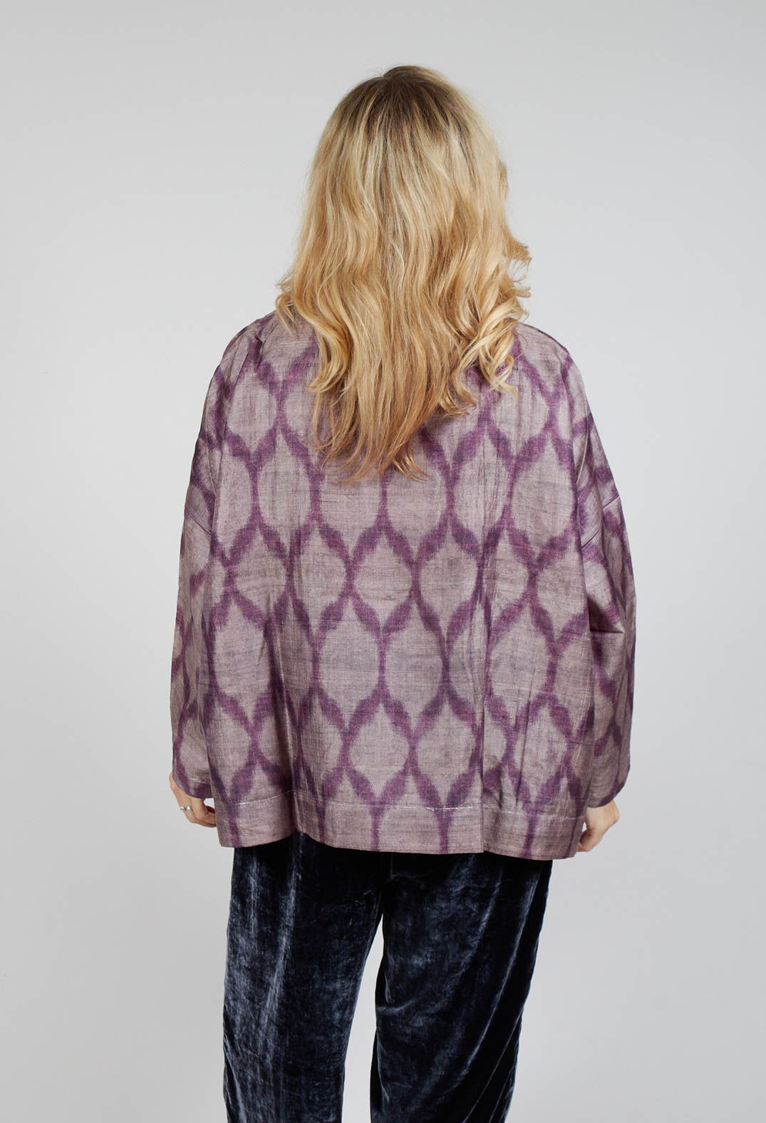 Aiko Shirt in Ikat Mauve