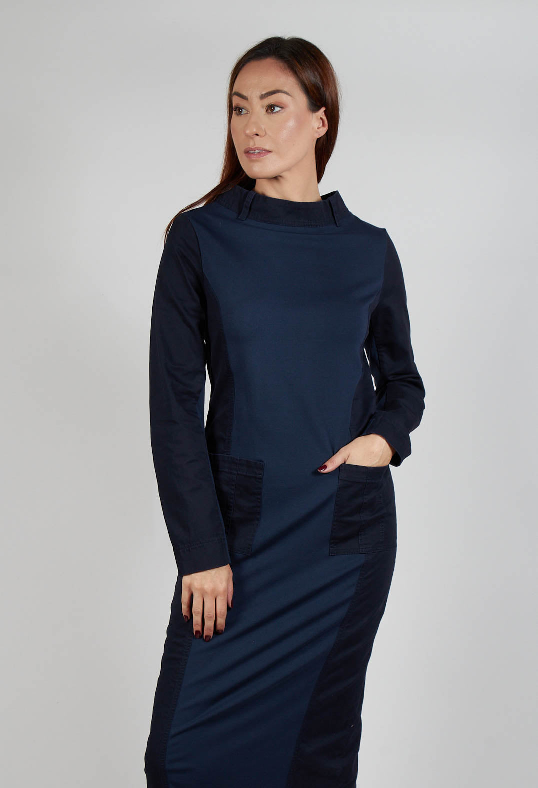 Alim Dress in Navy