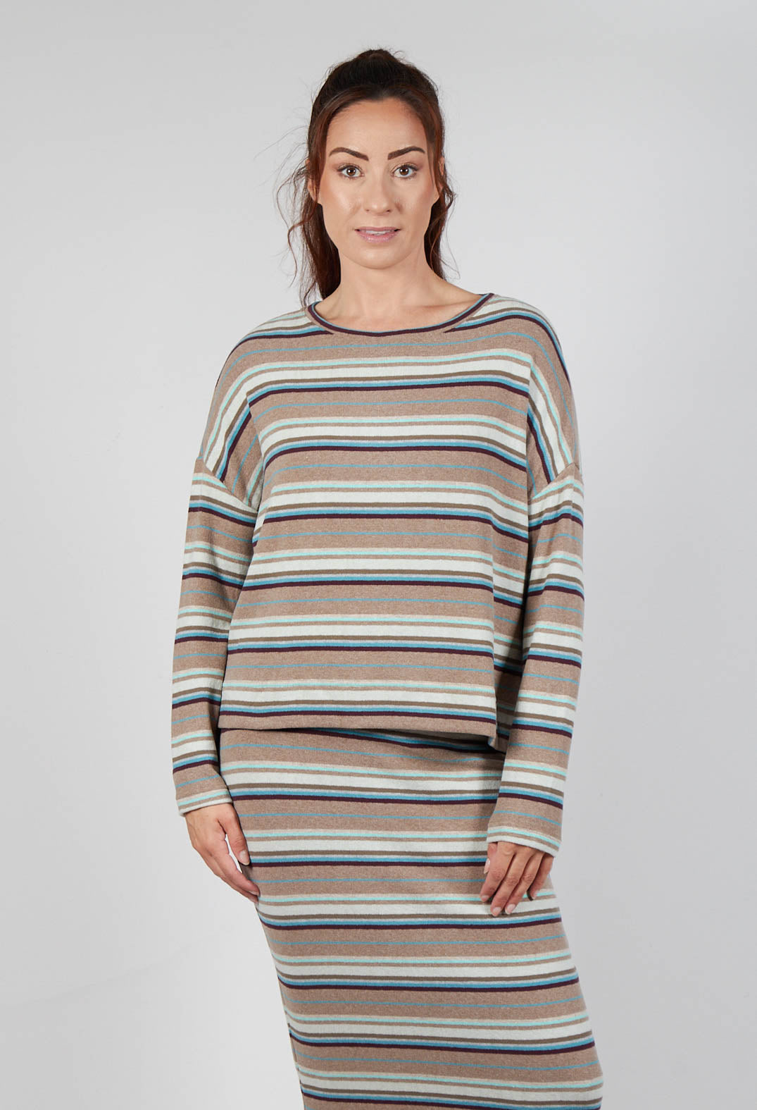 Alison Jumper in Alpaca Stripe