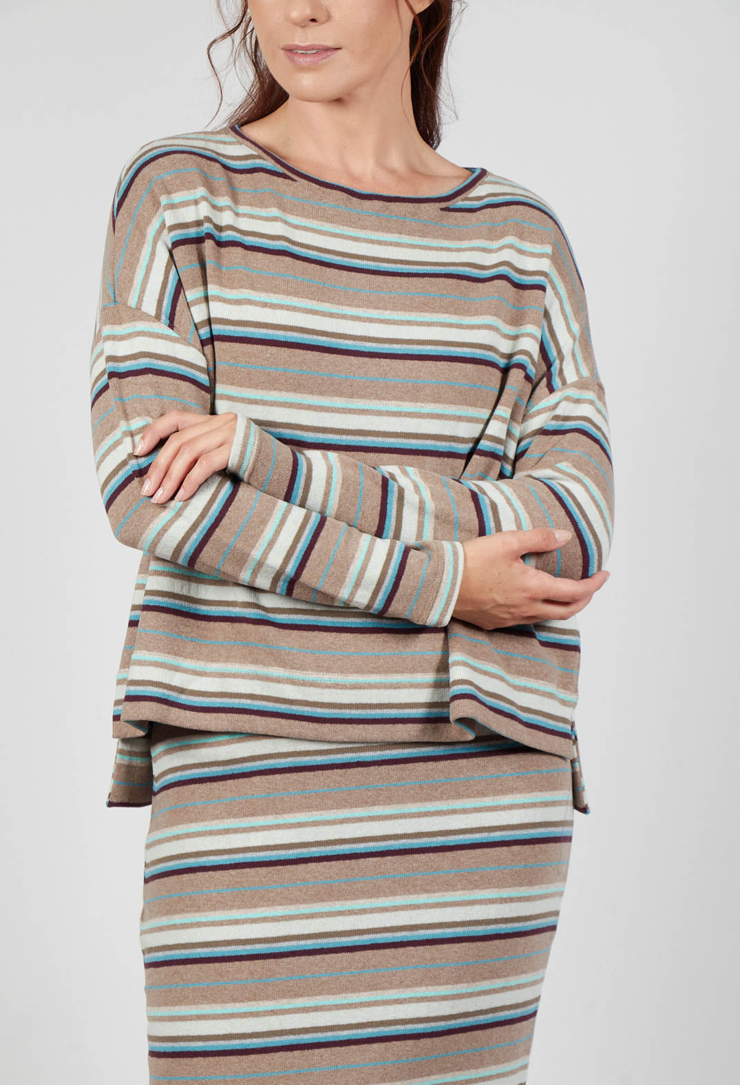 Alison Jumper in Alpaca Stripe