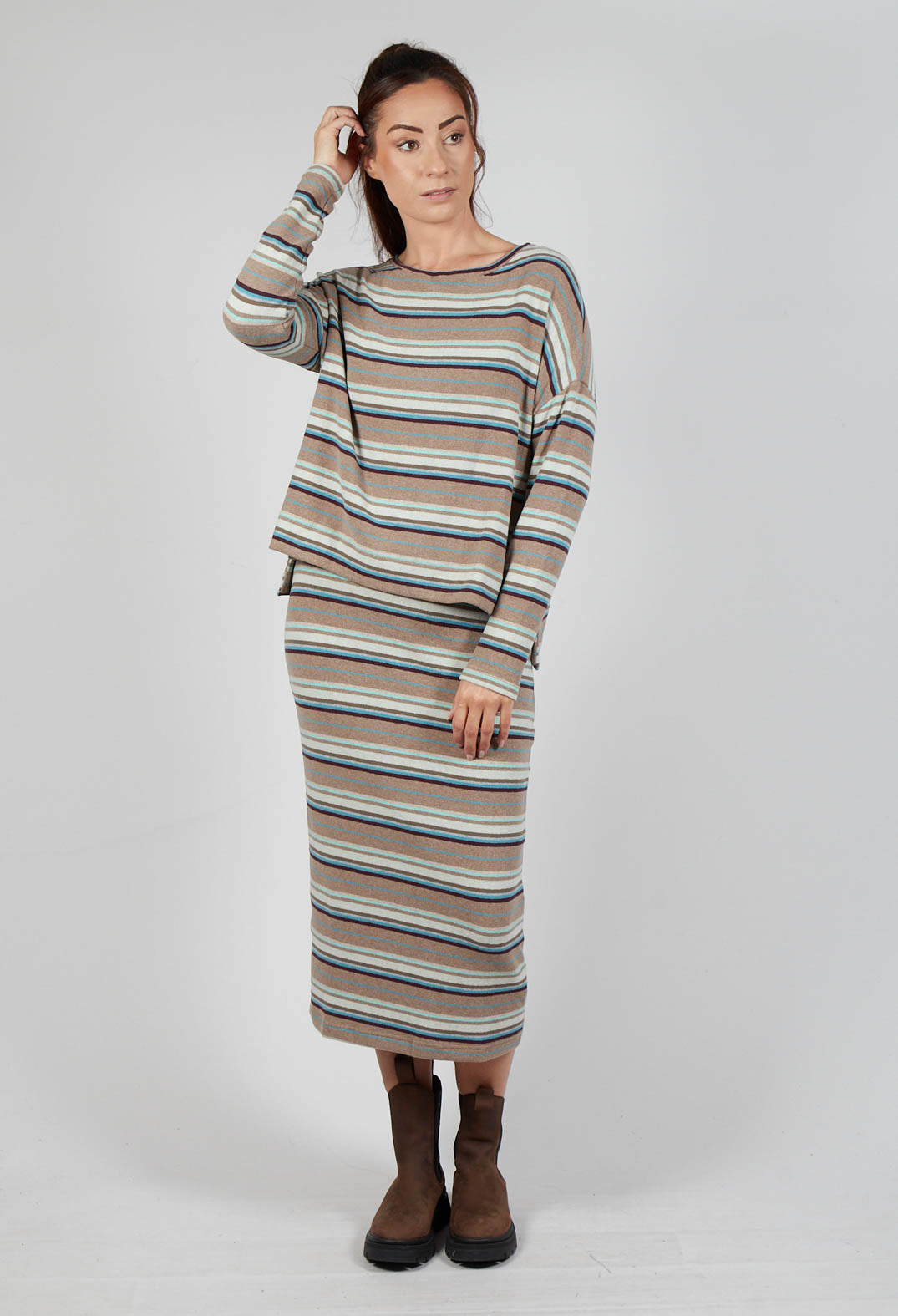 Alison Jumper in Alpaca Stripe