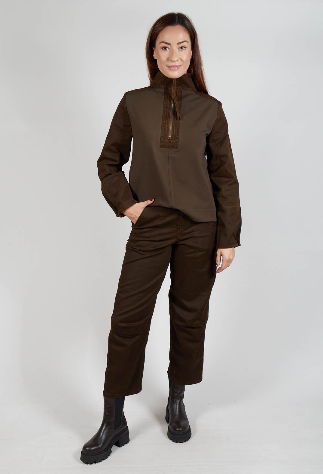 Aljo Mom Trouser in Earth