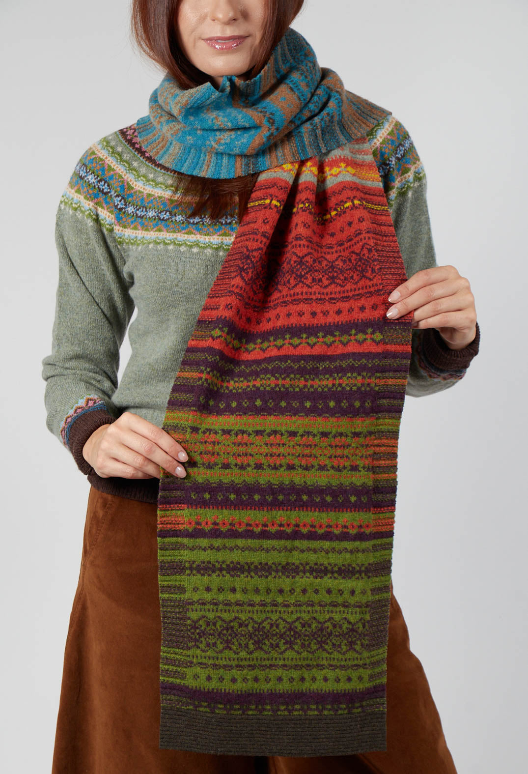 Alloa Fairisle Scarf in October