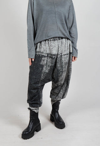 Allover Print Trousers in Light Grey