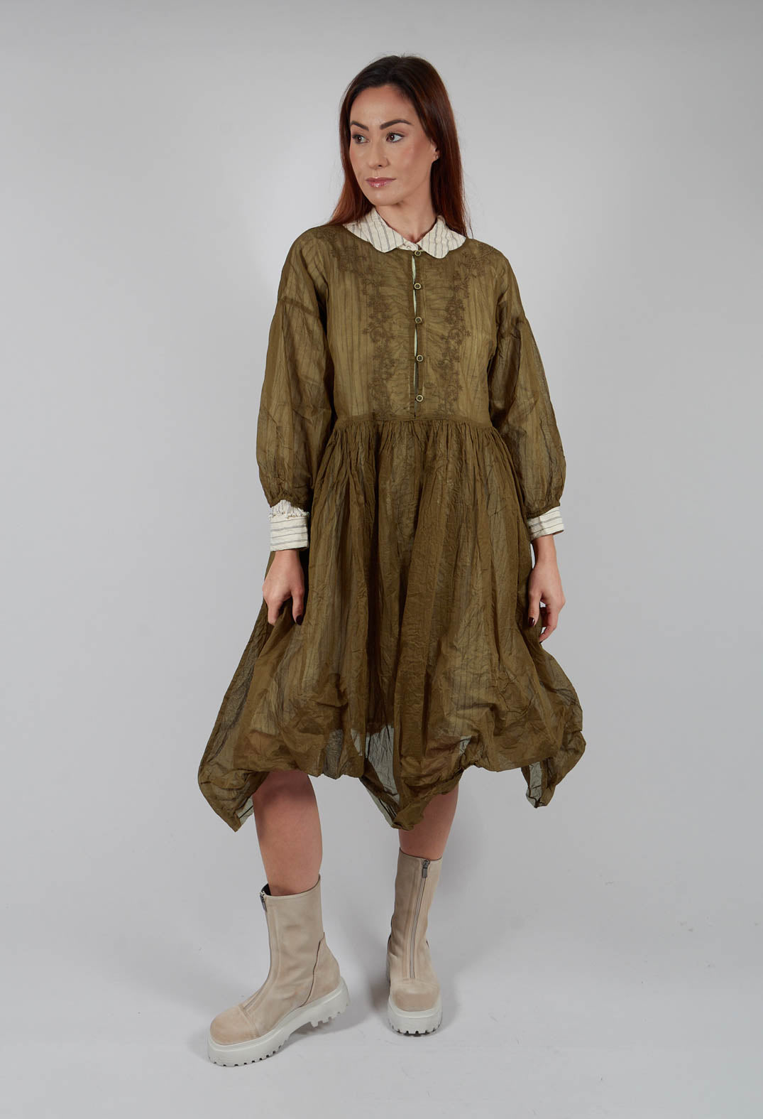 Almira Dress in Olive