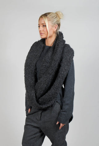 Alpaca Snood in Slate Mel