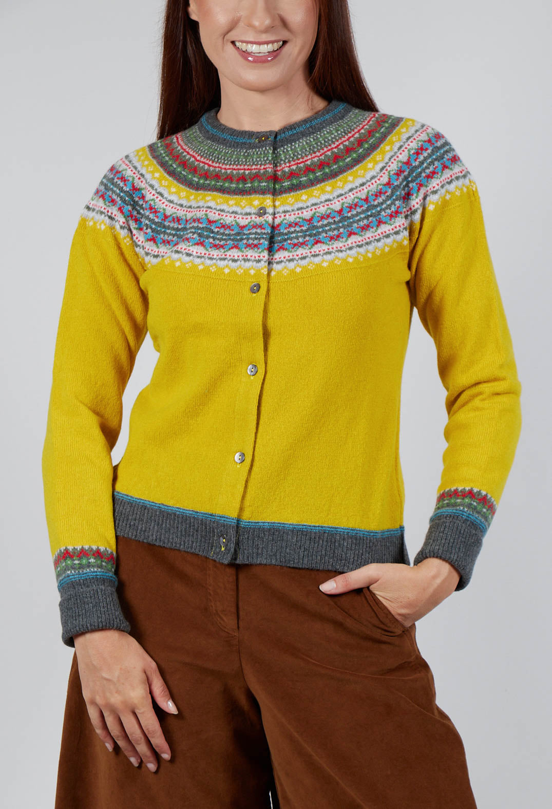 Alpine Short Cardigan in Piccalilli