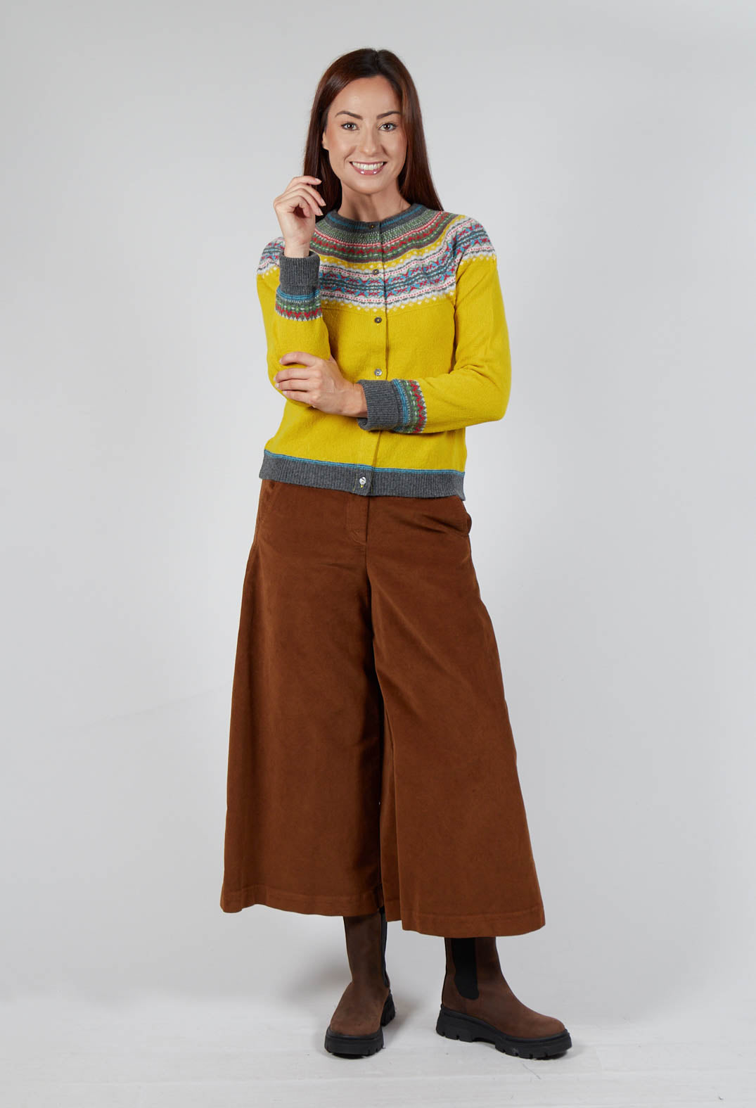 Alpine Short Cardigan in Piccalilli