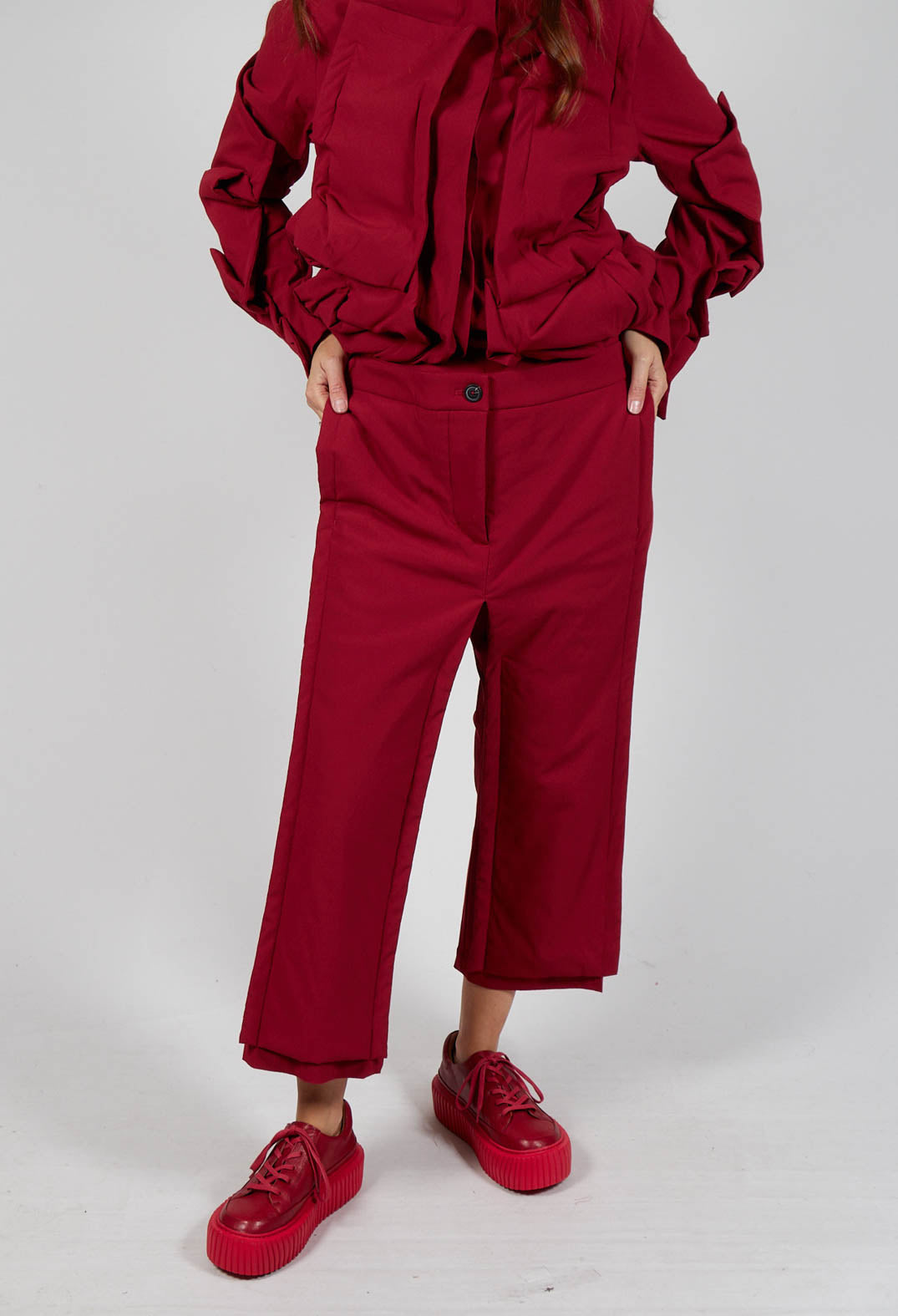 Ankle Double Front Trousers in Sunset