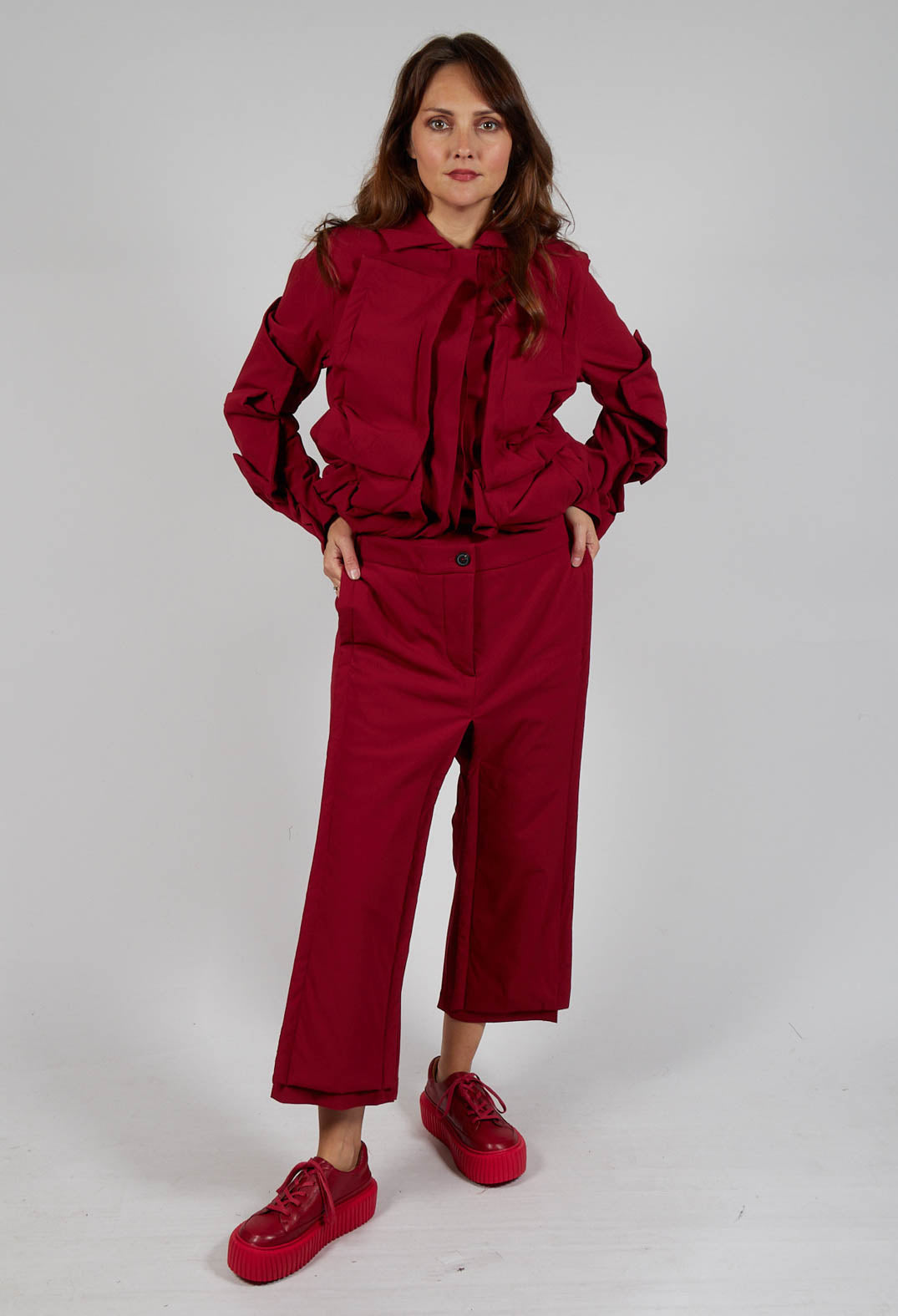 Ankle Double Front Trousers in Sunset