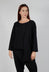 Asymmetric Jersey Top in Black