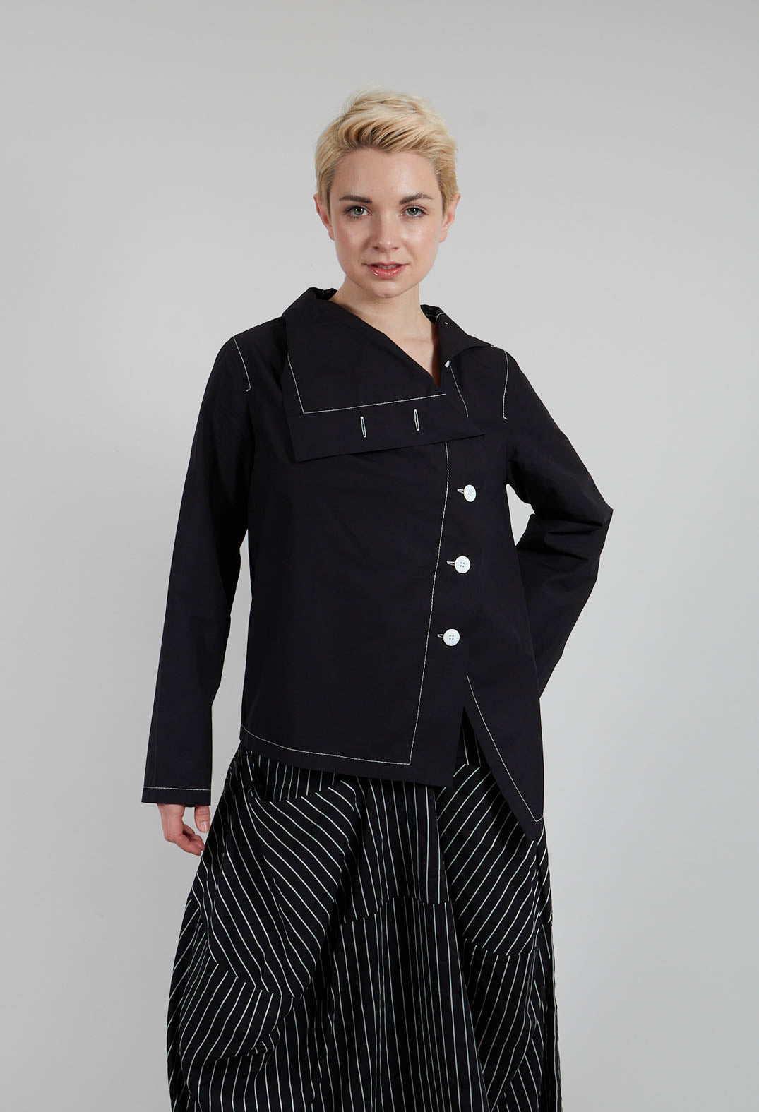 Asymmetric Shirt in Black