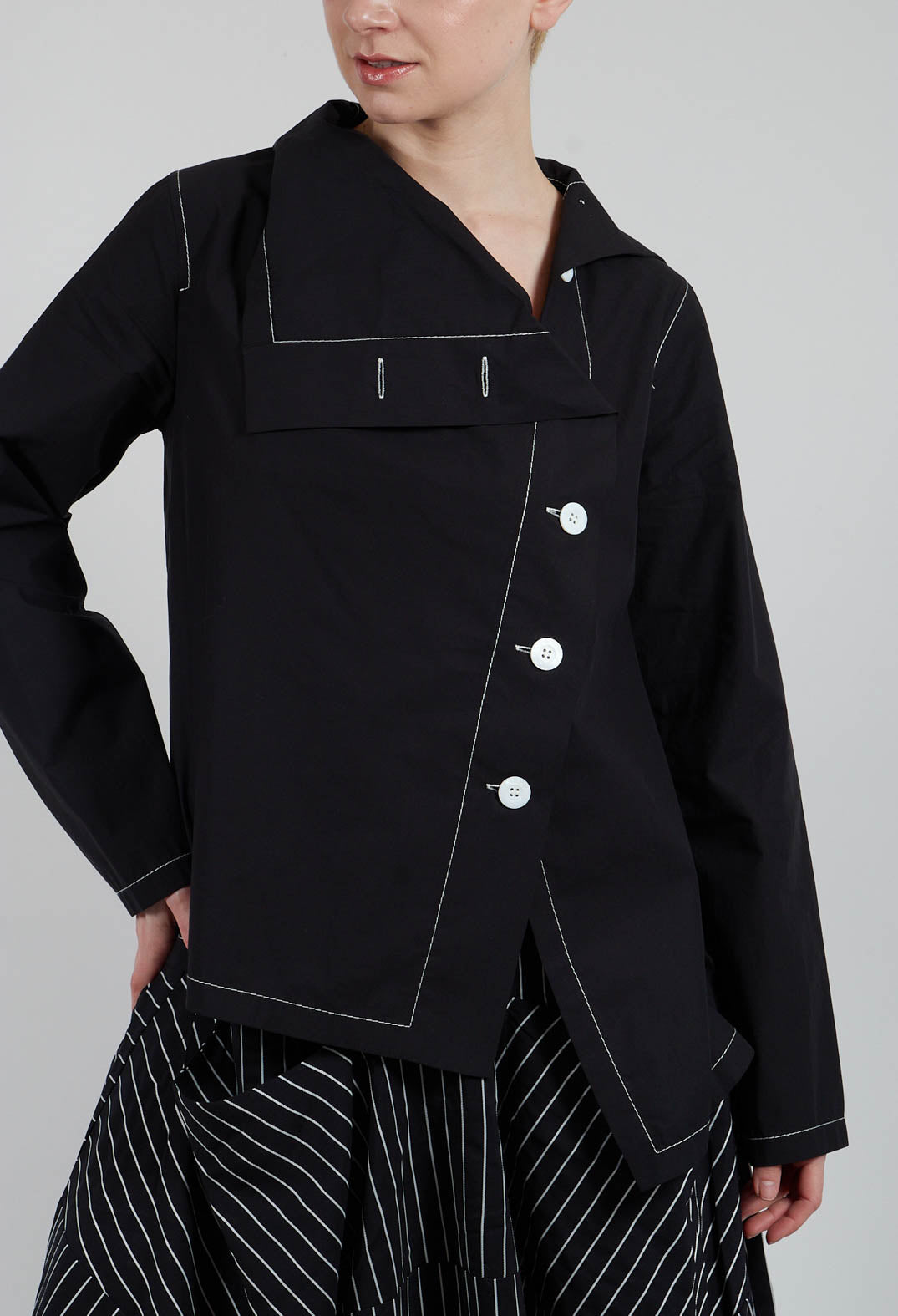 Asymmetric Shirt in Black