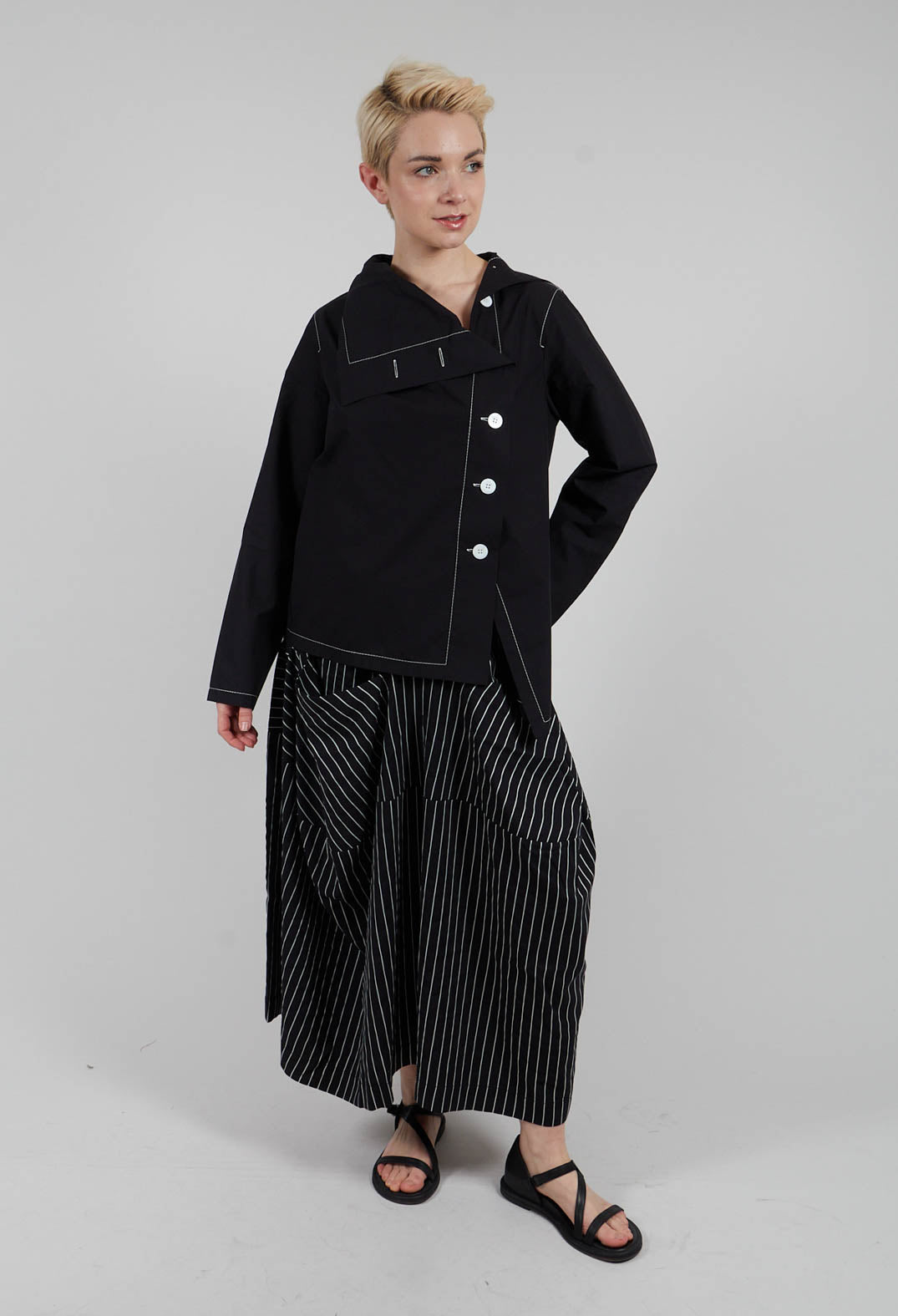 Asymmetric Shirt in Black