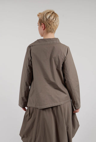 Asymmetric Shirt in Khaki