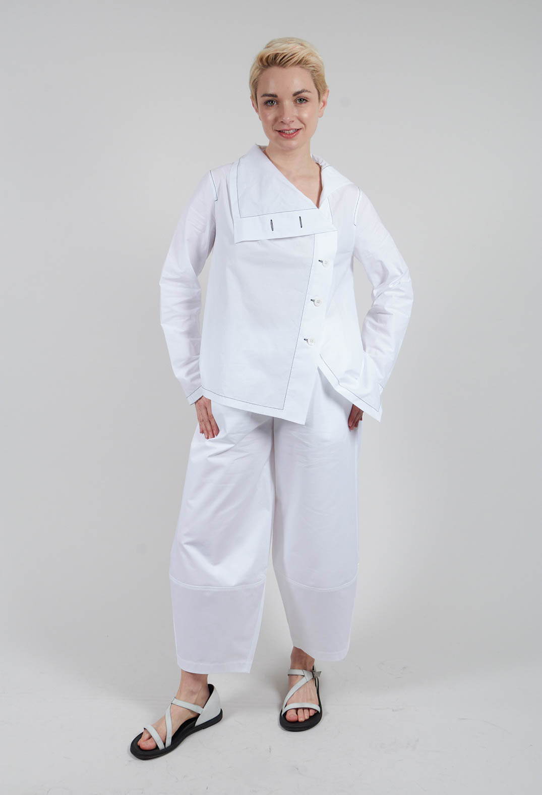 Asymmetric Shirt in White