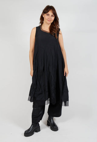 Asymmetrical A-Line Dress in Black