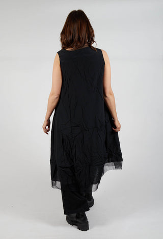 Asymmetrical A-Line Dress in Black