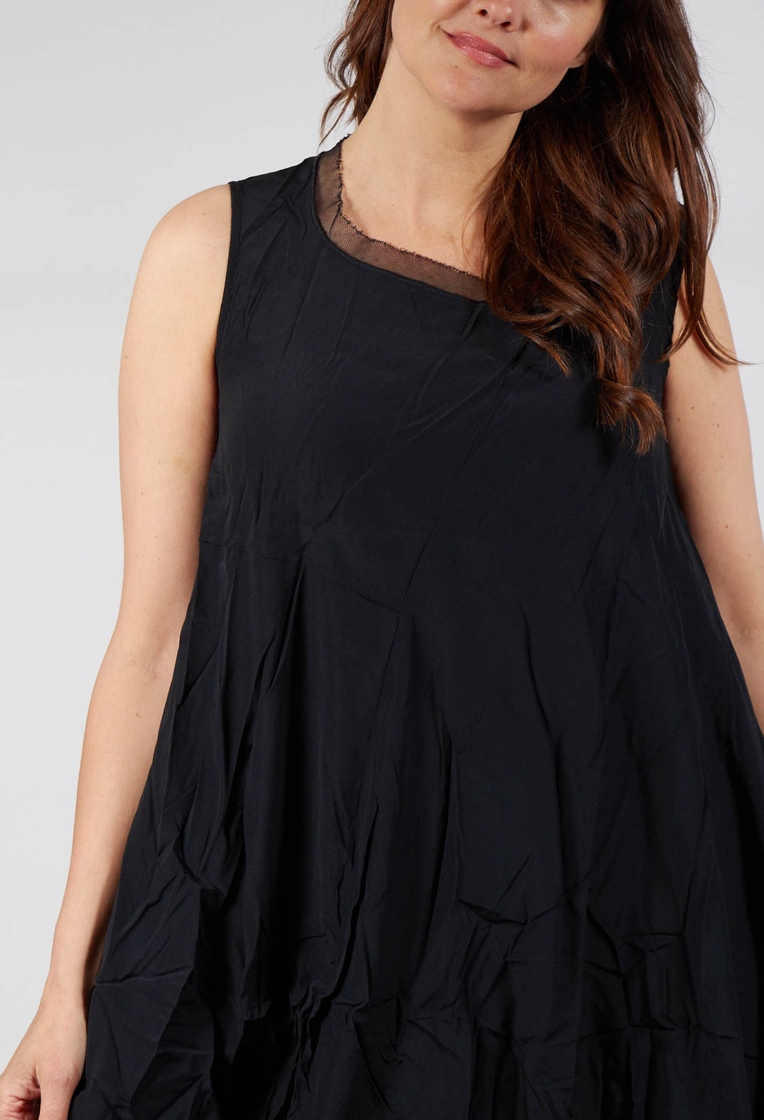 Asymmetrical A-Line Dress in Black