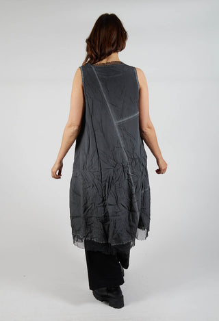 Asymmetrical A-Line Dress in Coal Cloud