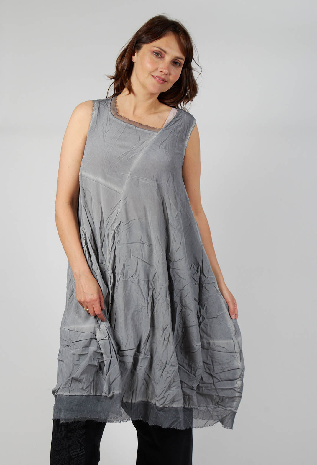 Asymmetrical A-Line Dress in Pencil