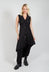 Asymmetrical Button Through Dress in Black