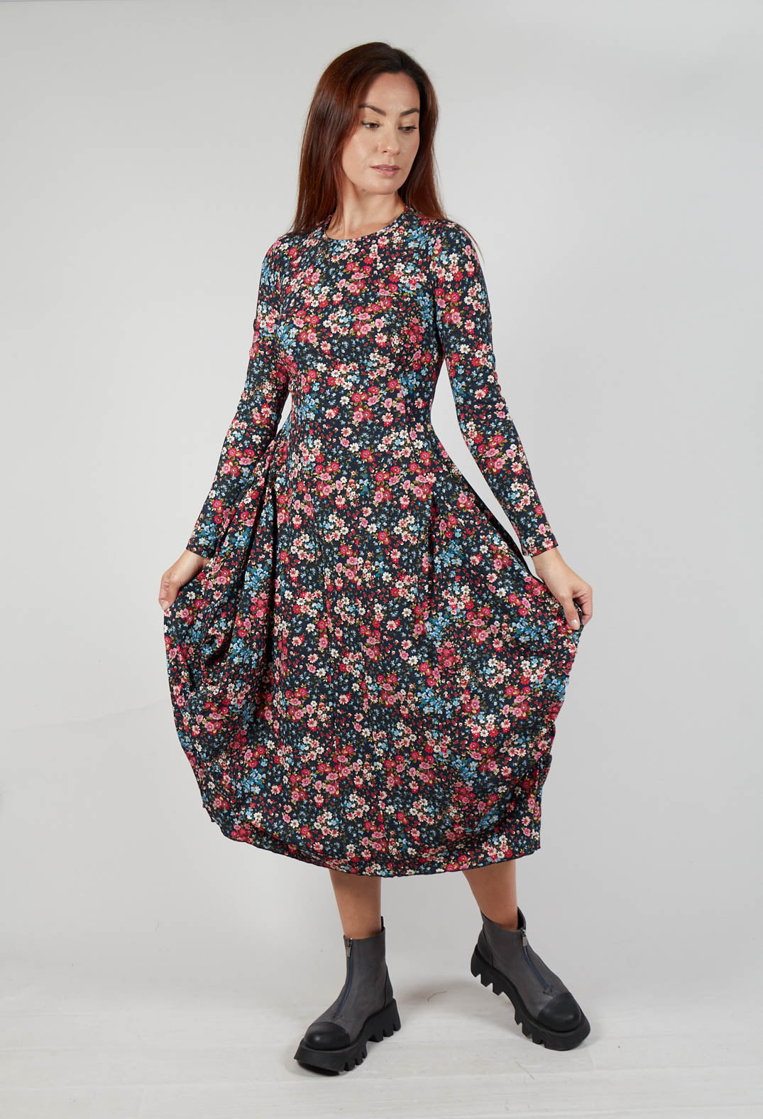 At Length Dress in Multicolour Floral